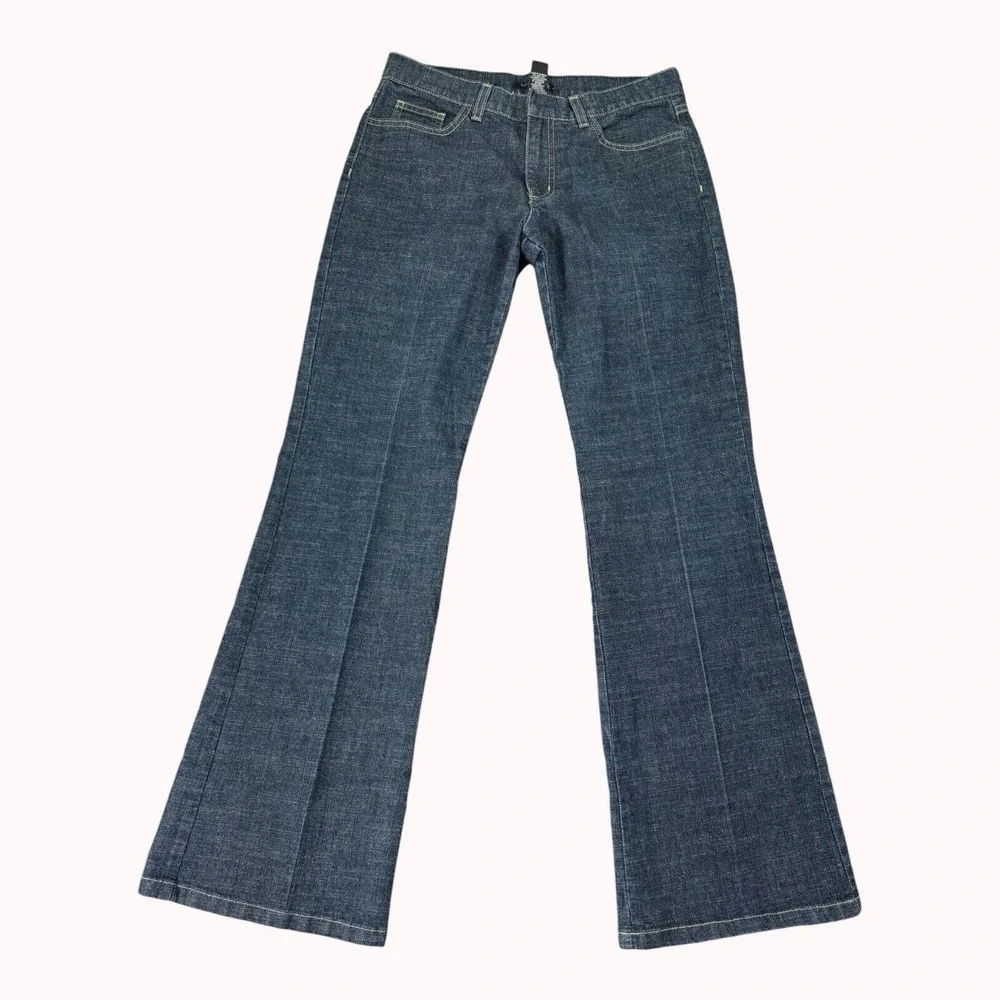 Kenneth Cole Jeans Womens 8 (30x31)‎ Blue Flare Wide Leg Stretch USA